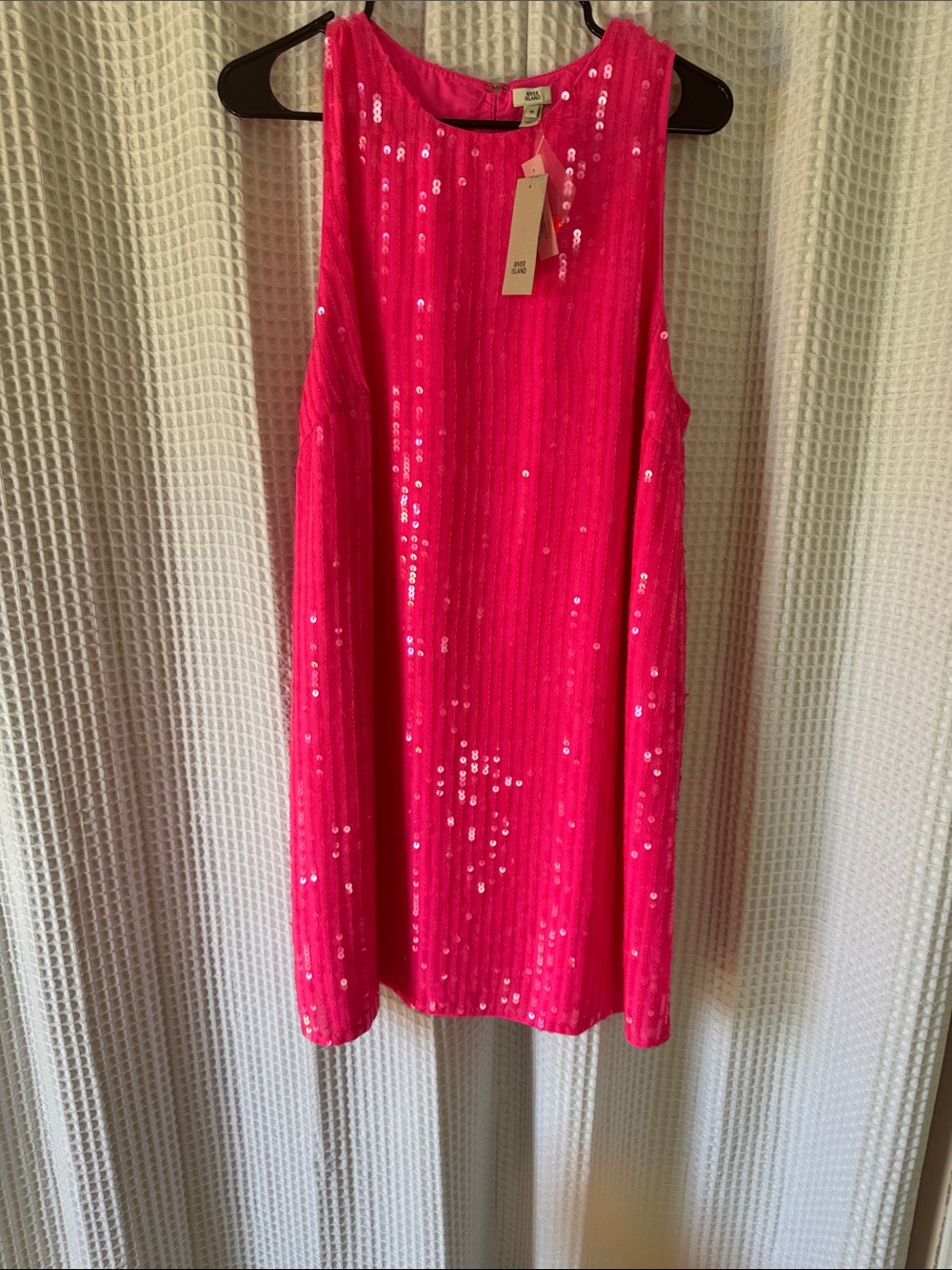River Island Hot Pink Sequin Mini Dress